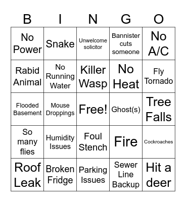 Bostwick One Bingo 2026 Bingo Card