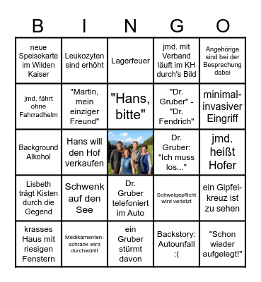 BERGDOKTOR 1 Bingo Card