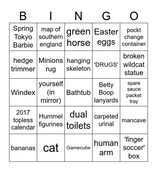 8800 Blue Lick Rd Bingo Card