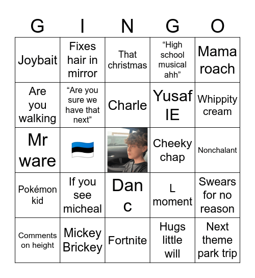 Cheeky geogre Bingo Card