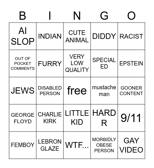IG Reels Bingo Card