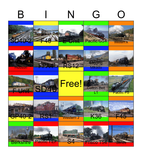 Cab Rides that I would like to drive on the engines for the rest of my life one day Bingo Card