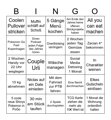 2026 Bingo Card