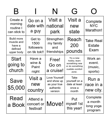 2026 BINGO CARD Bingo Card