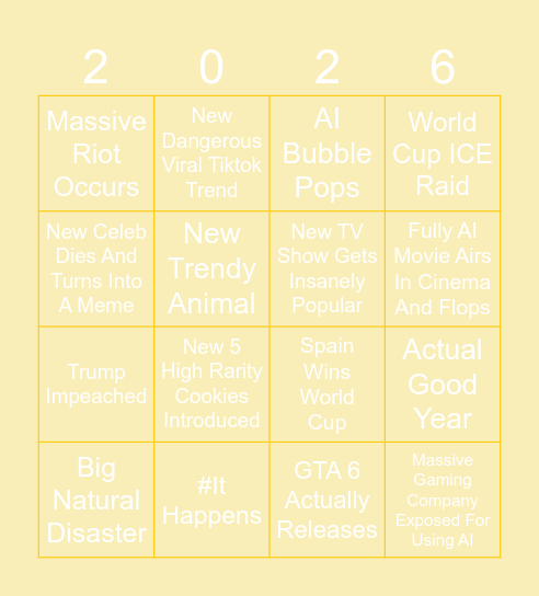 wow Bingo Card