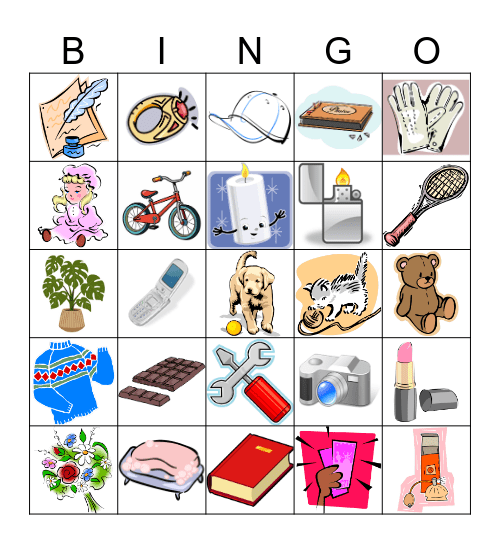 Geschenke Bingo Card