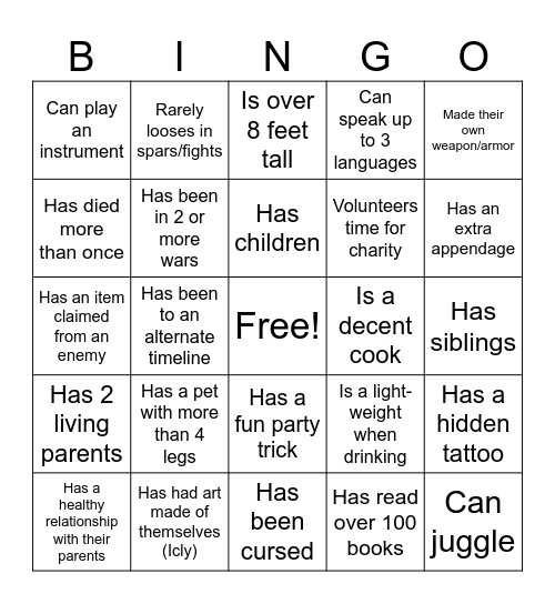 ~Recruitment Day!~ Bingo Card