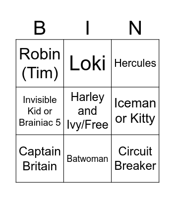 Pride Month Princesses (Salem) Bingo Card