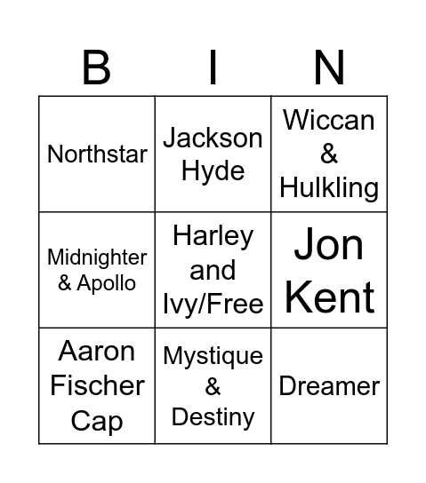 Pride Month Princesses (Mack) Bingo Card