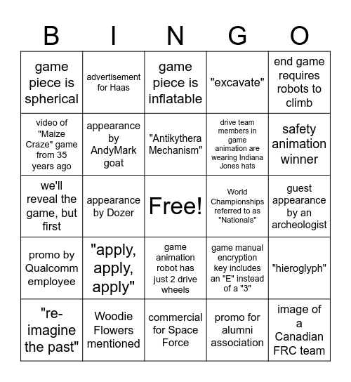 Rebuild Kick Off Bingo (4039/10015) Bingo Card