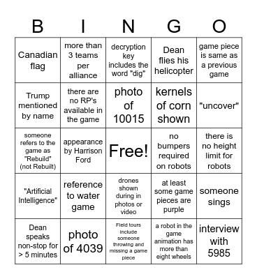 Rebuild Kick Off Bingo (4039/10015) Bingo Card