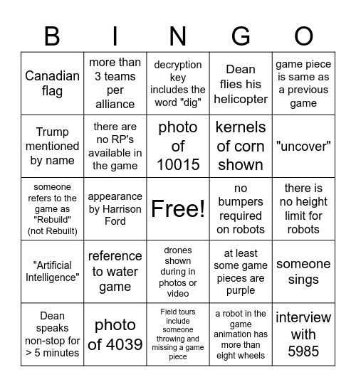 Rebuild Kick Off Bingo (4039/10015) Bingo Card