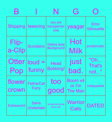 2016 Animation Meme Bingo Card