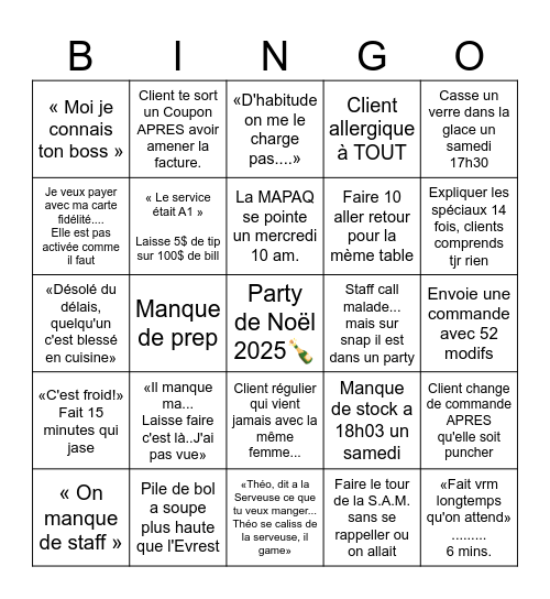 BINGO BARBIES Bingo Card