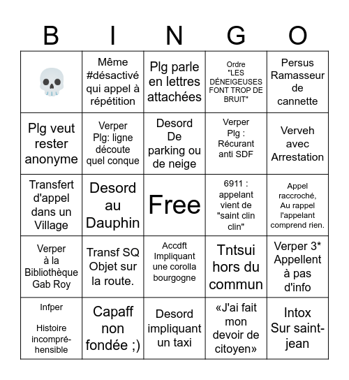 BINGO CENTRALE Bingo Card