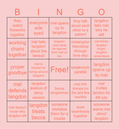 melangdon s2 bingo Card