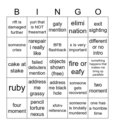 TPOT21 Bingo Card Bingo Card