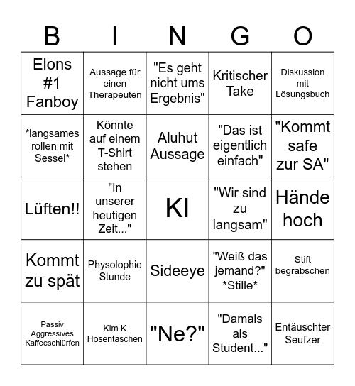 Nawi + Mathe  Bingo Card