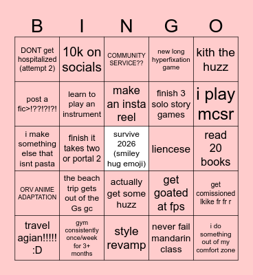 2026 bingo time pookie dookie ratatata Bingo Card