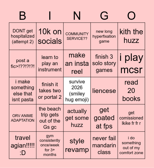 2026 bingo time pookie dookie ratatata Bingo Card