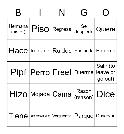 Brandon Brown Quiere Un Perro Bingo Card