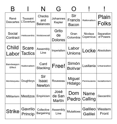 Western Review Bingo Card