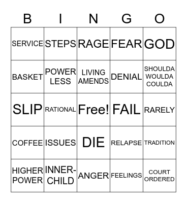 BULLSHIT  Bingo Card