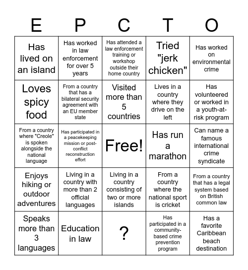 Focal Point Event BINGO Card