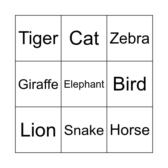 BINGO Card
