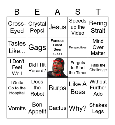 LA BEAST Bingo Card