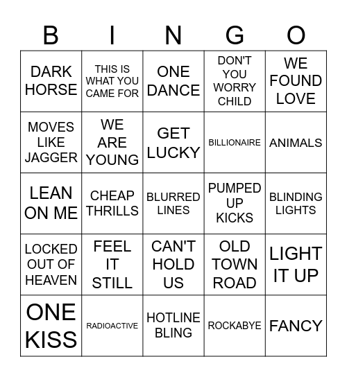 Flashback Friday The 10's Bingo Card