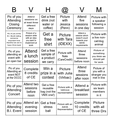 Bellalago Veterinary - VMX Bingo! Bingo Card