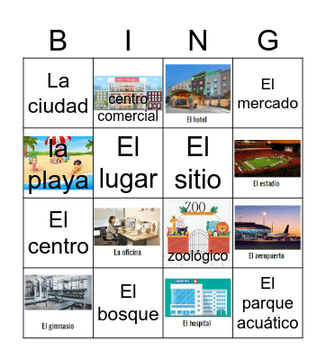 Lugares Bingo Card
