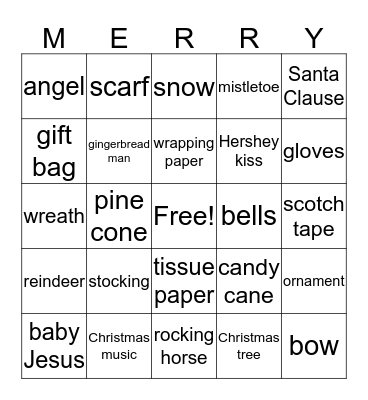 Christmas Bingo Card