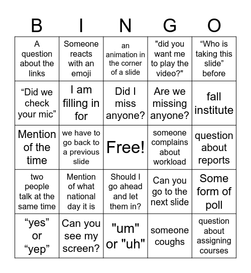 01/08/2026 Bingo Card