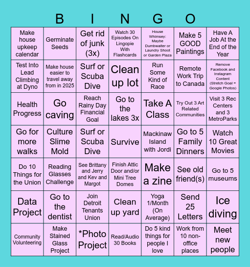 2026 Bingo Card