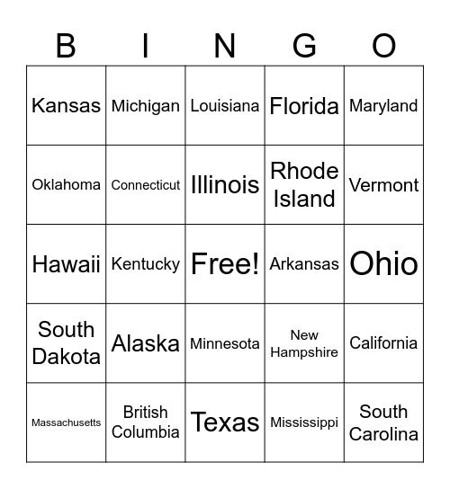 PROMOS ACROSS NORTH AMERICA Bingo Card