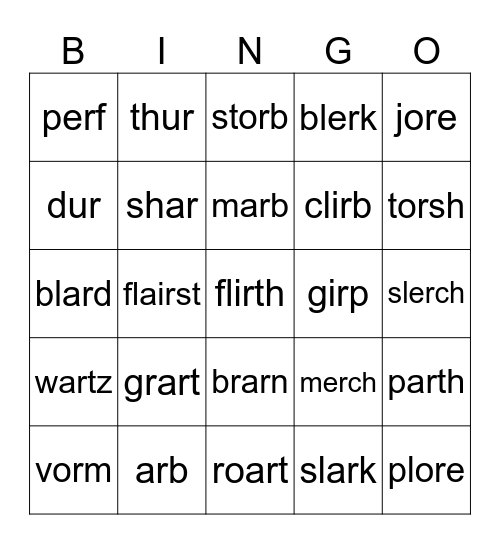 15.1 Bingo Card