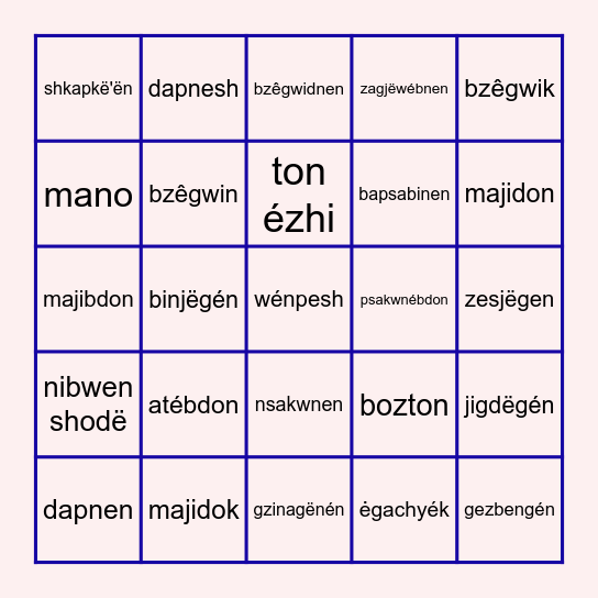 COMMANDS NGOT Bingo Card