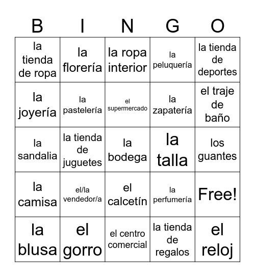 Loteria Bingo Card