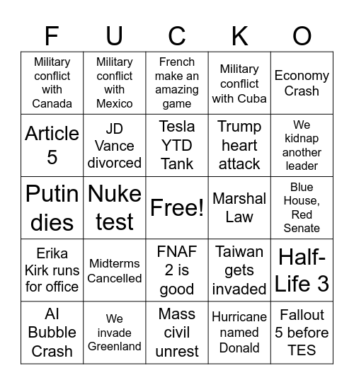 2026 Hive Bingor Bingo Card