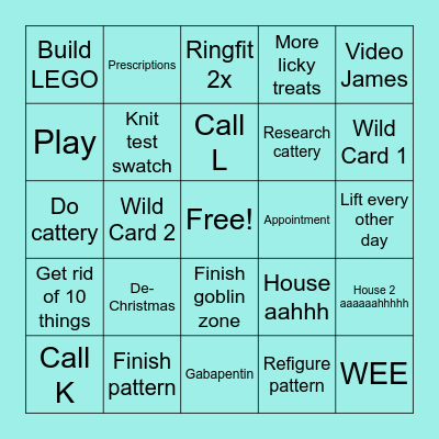 January Bingo Card