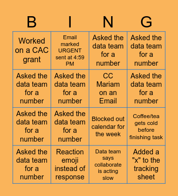 FY26 Q2 Reporting BINGO Card