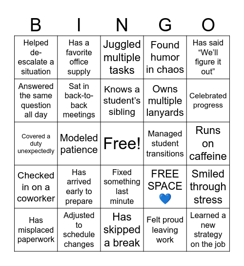 Find Someone Who... Bingo Card