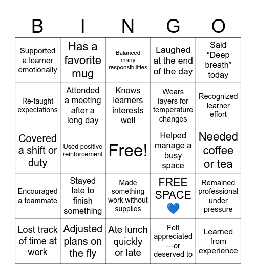 Find Someone Who... Bingo Card