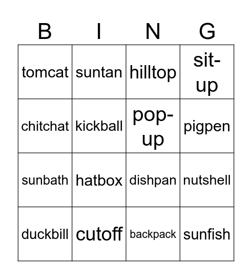 Step 3.1 Bingo Card