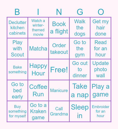 Winter Bingo - Tricia Bingo Card