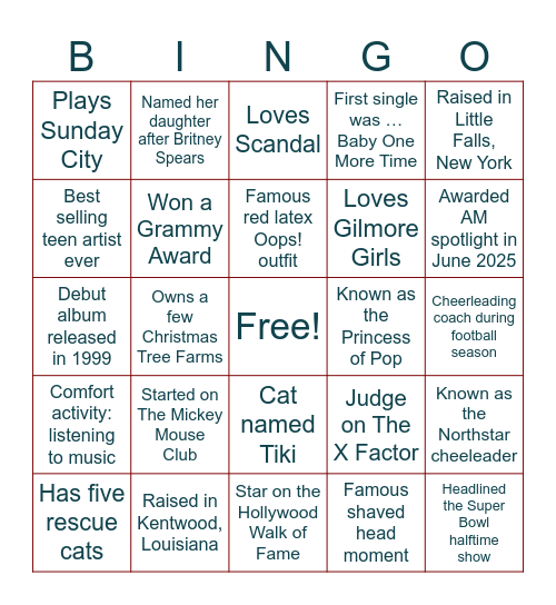 Birthday Bingo Card