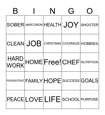 GOOD TIMES Bingo Card