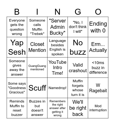 Marvel Rivals Jeopardy Bingo Card